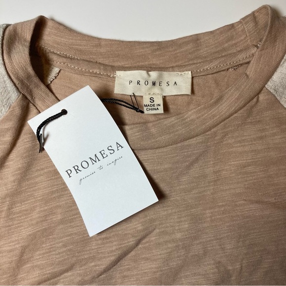 Promesa 100% Cotton Bodysuit | Sand & Ivory | Cap Sleeves with Shoulder Pads - Picture 5 of 12